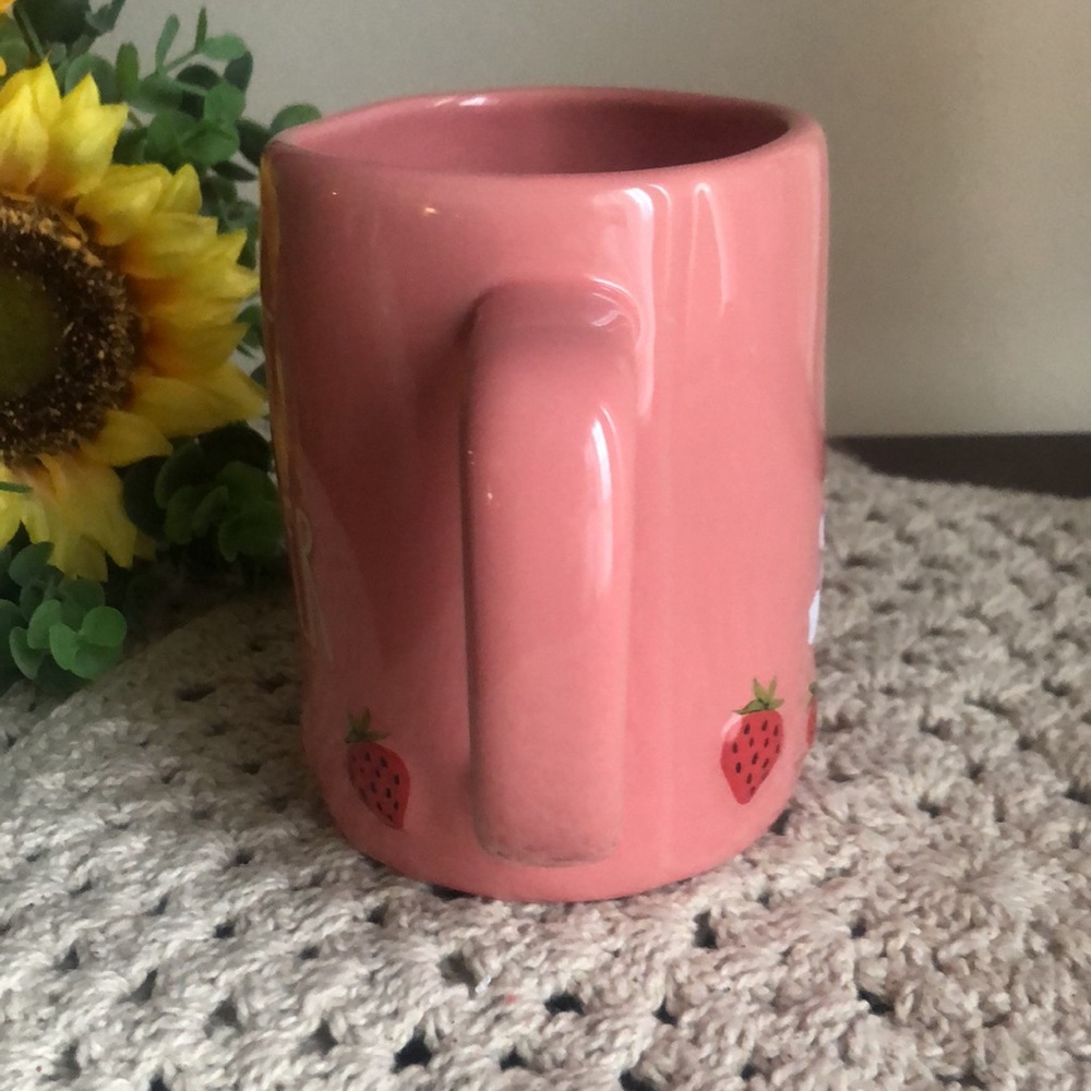Rae Dunn Pink SWEET SUMMER Strawberry Coffee Mug - Picture 6 of 8